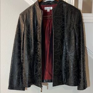 Katherine Kelly‎ Vintage Black Studded Women's Lamb skin Jacket NWOT rodeo ready